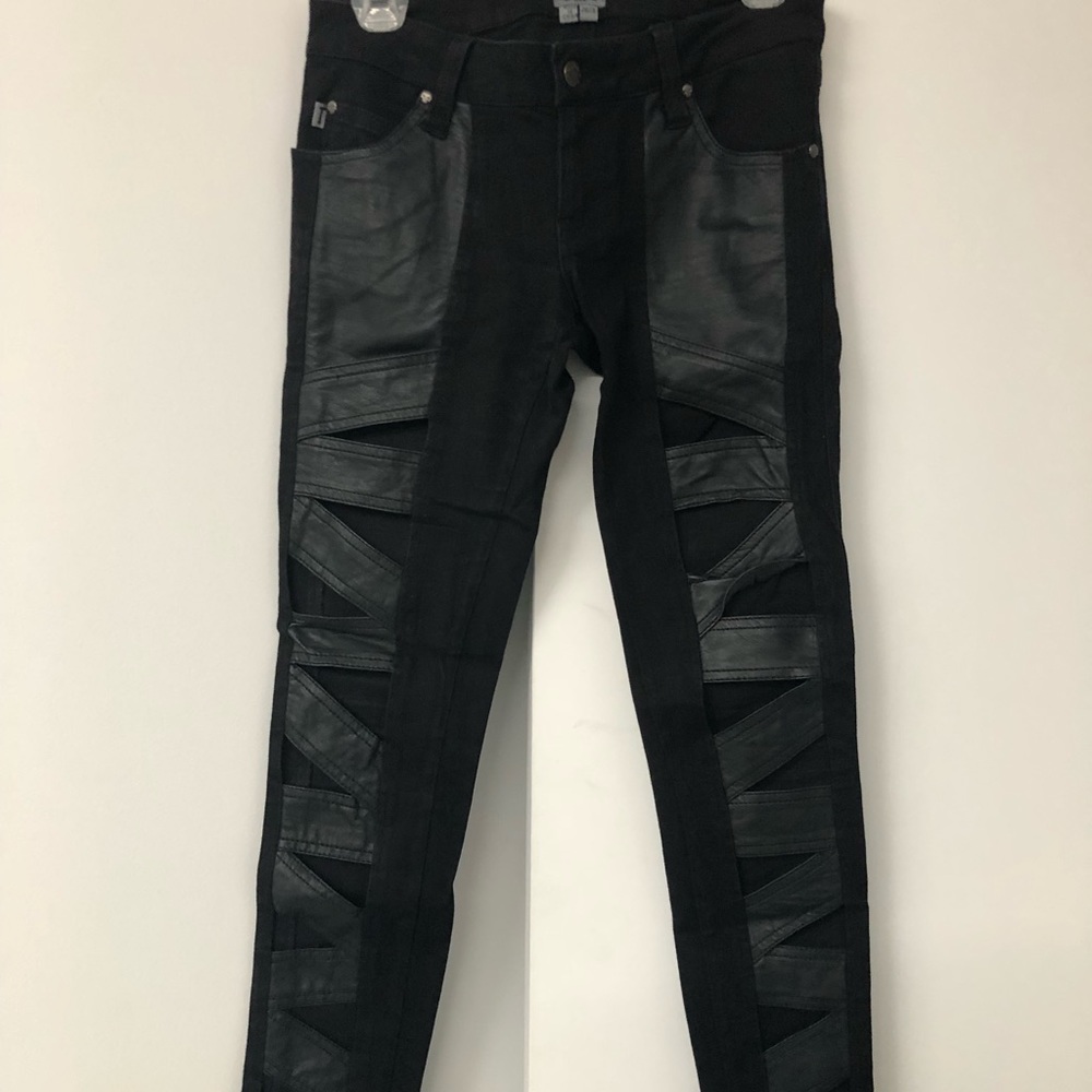 Black Denim Jeans with Slits